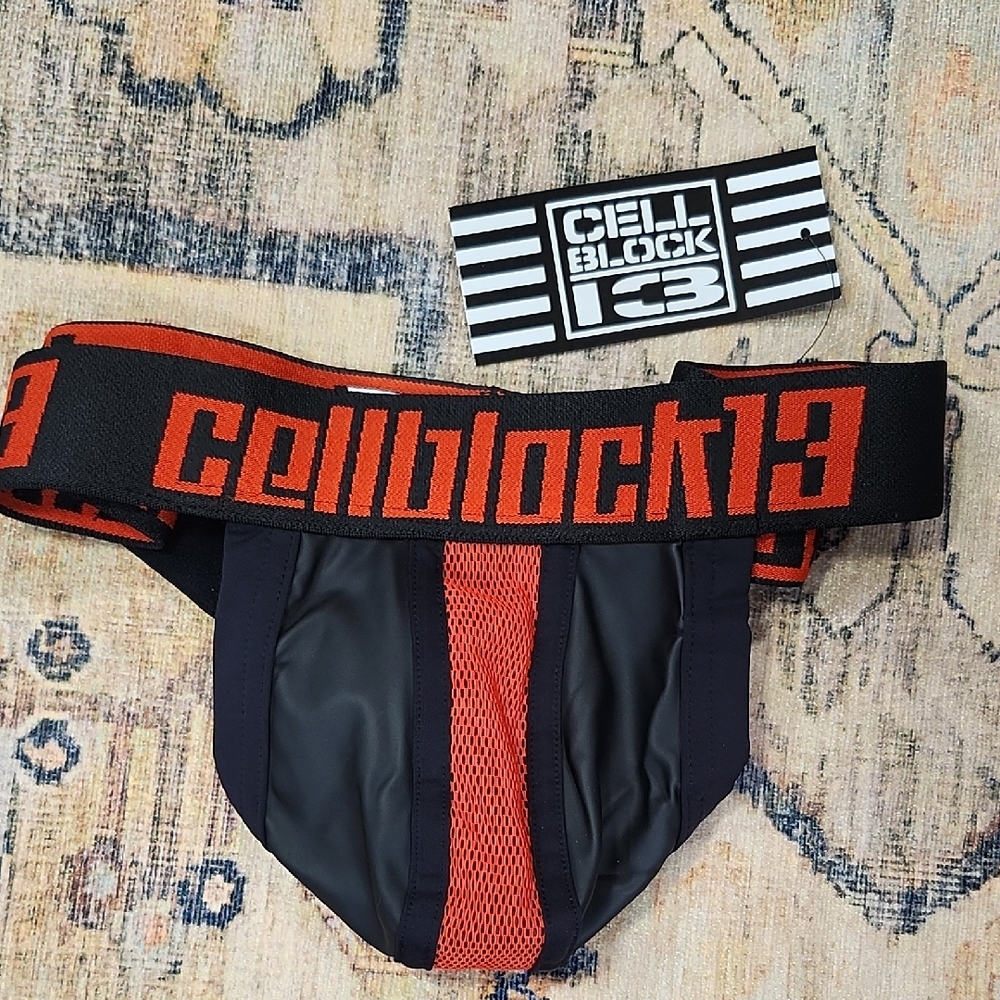 Cbu141 CellBlock 13 Vector Black and Red Jockstrap